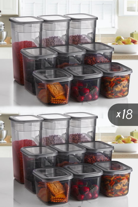 Hermia Set de cajas de almacenaje Antracita (18 piezas)